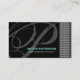 Modern Monogram Photographer Business Cards