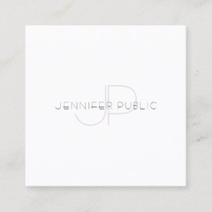 Modern Monogram Popular Elegant Professional Plain Square Business Card
