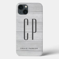 Modern Monogram Professional Plain Grey