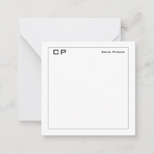 Modern Monogram Professional Plain Minimalist Card