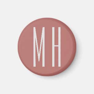 Modern Monogram Professional Plain Minimalist Magnet