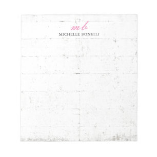 Modern Monogram Professional Plain Minimalist Notepad