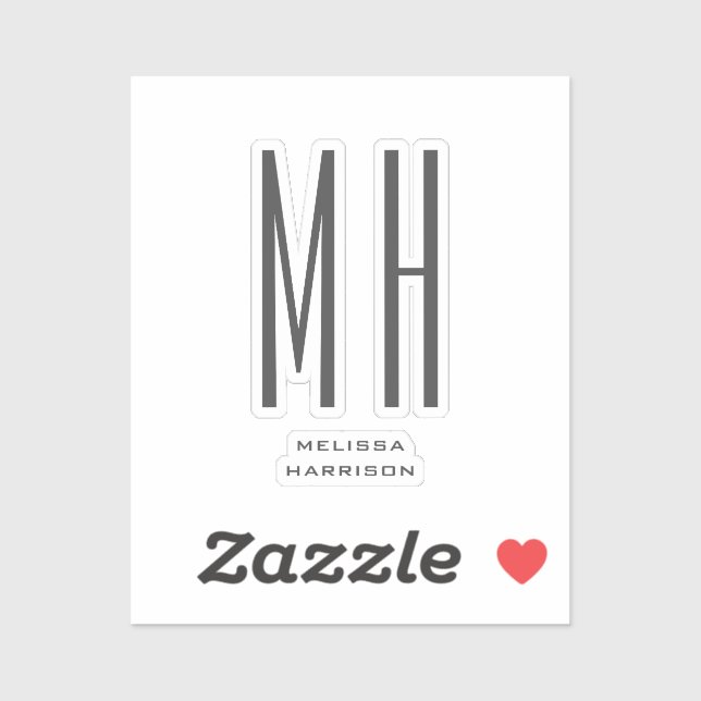 Modern Monogram Professional Plain Simple (Sheet)