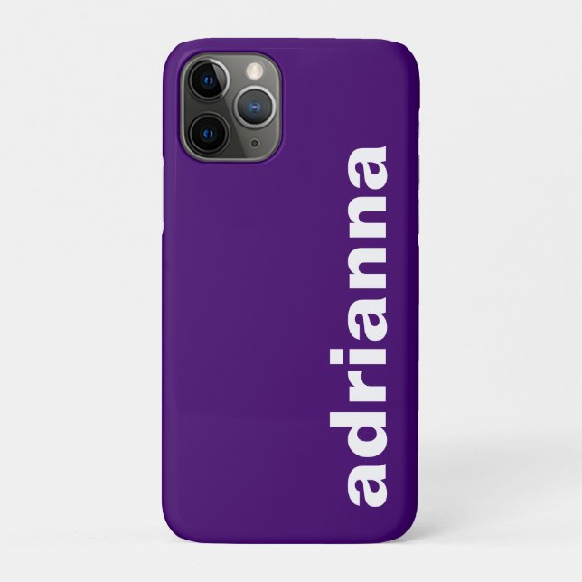 Modern Monogram Purple Case-Mate iPhone Case (Back)