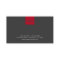 Modern Monogram Red Square Dark Business Card