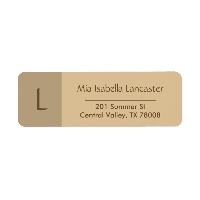 Modern Monogram  - Return Address Labels (Front)
