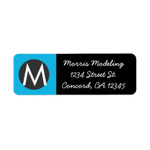 Modern Monogram Return Address Labels