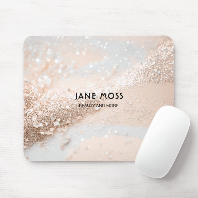 Modern, Monogram, Salon, Glitter (Imitate) Mouse Pad (With Mouse)