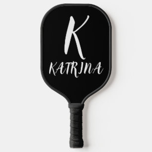 MODERN MONOGRAM SCRIPT CUSTOM PICKLEBALL PADDLE