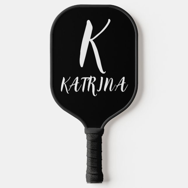 MODERN MONOGRAM SCRIPT CUSTOM PICKLEBALL PADDLE (Front)