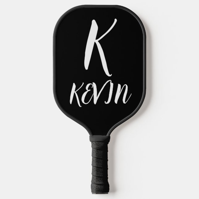 MODERN MONOGRAM SCRIPT CUSTOM PICKLEBALL PADDLE (Front)