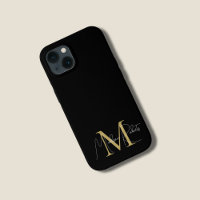 Modern monogram script name logo black