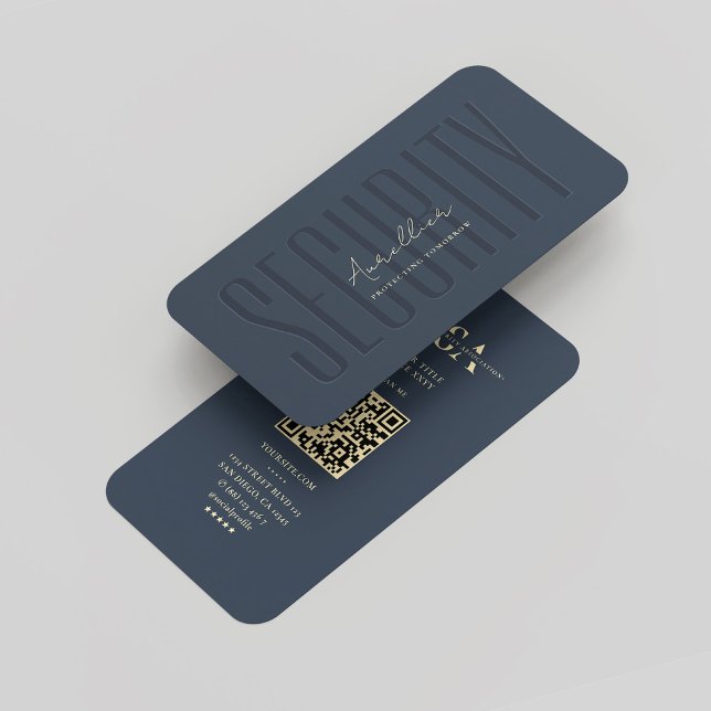 Modern Monogram Security Engineer Dark Blue Business Card (Modern Monogram Security Engineer Dark Blue Business Card
)