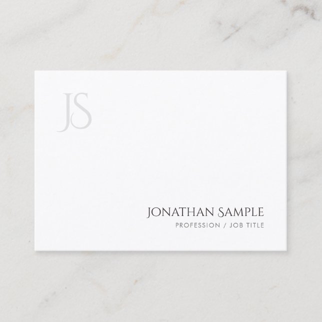 Modern Monogram Simple Design Elegant Template Business Card (Front)