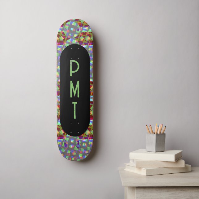 Modern Monogram Skateboard (Wall Art)