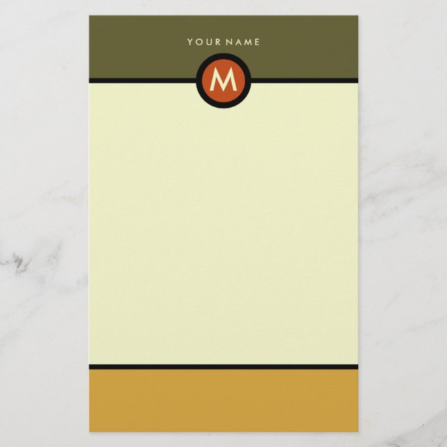 Modern Monogram Stationery - Business or Personal (Front)