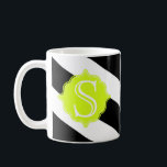 Modern Monogram Striped Coffee Mug<br><div class="desc">Patterned Coffee Mugs. Available in multiple colours and patterns.</div>