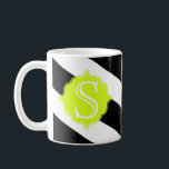 Modern Monogram Striped Coffee Mug<br><div class="desc">Patterned Coffee Mugs. Available in multiple colours and patterns.</div>
