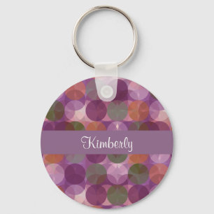 Modern Monogram Style Key Ring