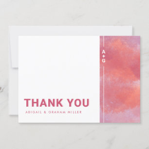 Modern Monogram Thank You Card