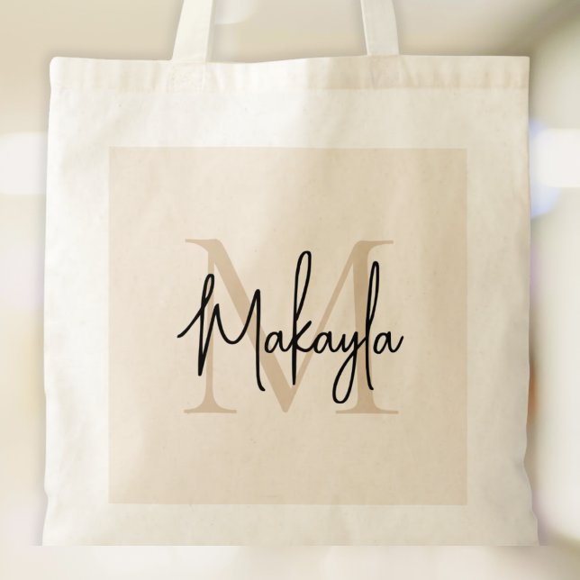 Modern Monogram  Tote Bag (Creator Uploaded)