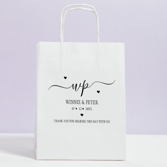 Modern Monogram Wedding Custom  Rubber Stamp (Creator Uploaded)