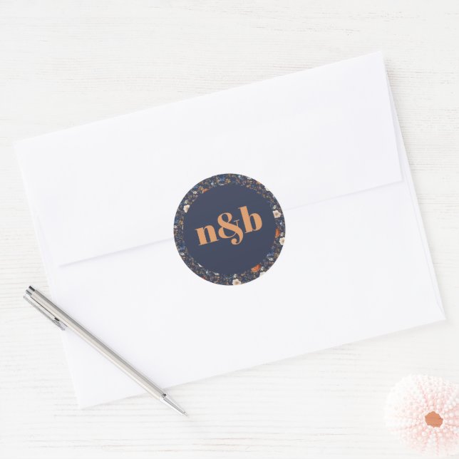 Modern Monogram Wedding Envelope Seal (Envelope)