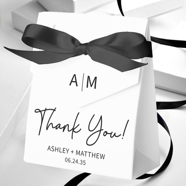 Modern Monogram Wedding Thank You Box (Creator Uploaded)