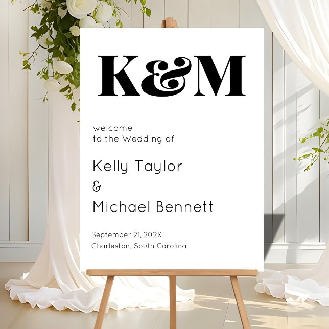 Modern Monogram Welcome – Bold Statement Acrylic Sign (Creator Uploaded)