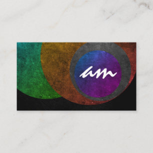 Modern Monogram with Texturised Colour Ways Business Card
