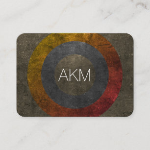 Modern Monogram with Texturised Colour Ways Business Card