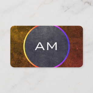 Modern Monogram with Texturised Colour Ways Business Card