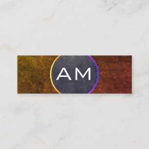 Modern Monogram with Texturised Colour Ways Mini Business Card