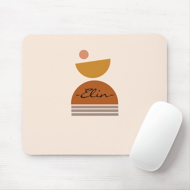 Modern monogrammed Abstract design cute colours Mouse Pad (With Mouse)