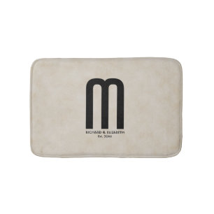 Modern Monogrammed "Create Your Own" Bath Mat