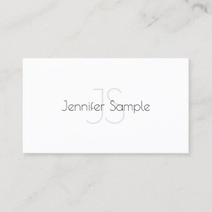 Modern Monogrammed Design Elite Sleek Plain Luxury Business Card