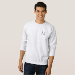 Modern Monogrammed Elegant Top Men's Sweatshirt<br><div class="desc">Modern Monogrammed Elegant Template Trendy Ash Men's Basic Sweatshirt.</div>