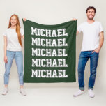 Modern Monogrammed For Him Fleece Throw Blanket<br><div class="desc">Level up your chill game with our personalised name blanket! Whether you're watching a movie, gaming, or just taking it easy, this soft and cool blanket is designed to make your space as awesome as you are.</div>