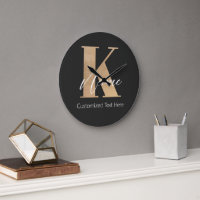Modern Monogrammed Initial K & Name Personalised