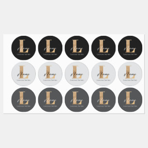 Modern Monogrammed Initial L & Name Personalised