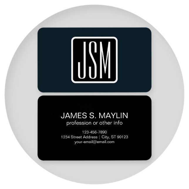 Modern Monogrammed Initials | Black & White (Creator Uploaded)