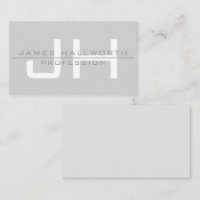 Modern Monogrammed Initials (or other text) Grey