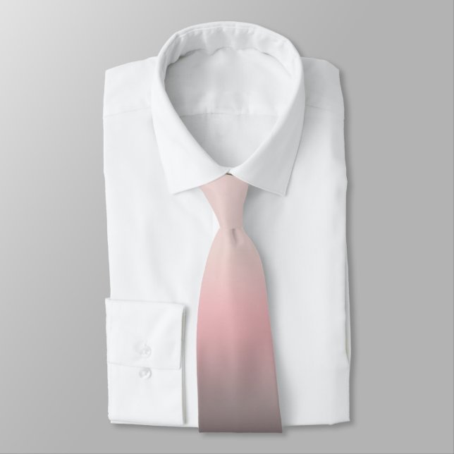 Modern Monogrammed Initials Pink Gradient Tie (Tied)