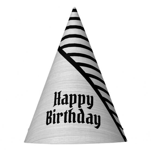 Modern Monogrammed Line Art Party Hat (Front)