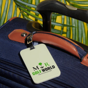 Modern Monogrammed Logo for a Golfer Luggage Tag