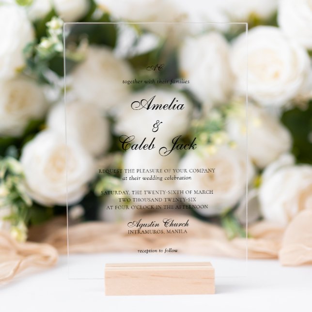 Modern Monogrammed Photo Wedding Invitation (Creator Uploaded)