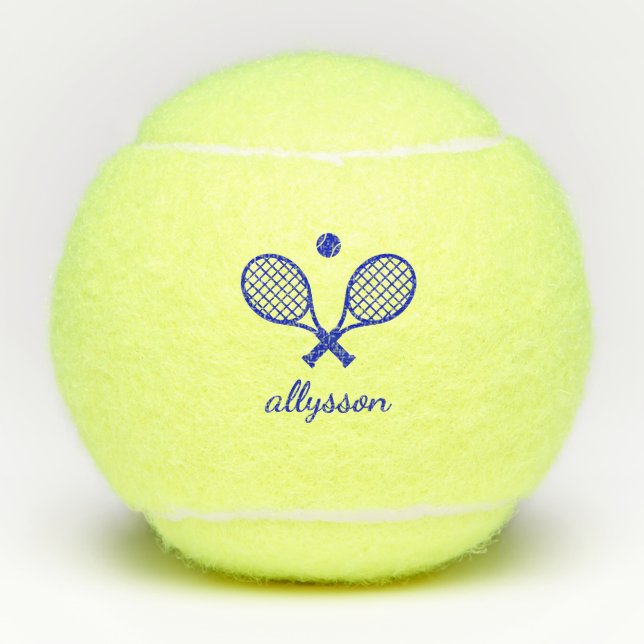 Modern Monogrammed Tennis Balls (Front)
