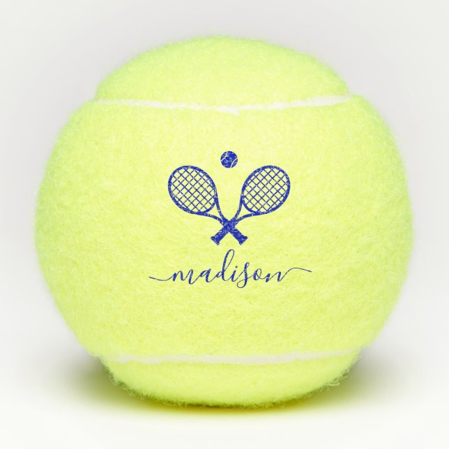 Modern Monogrammed Tennis Balls (Front)