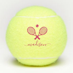 Modern Monogrammed Tennis Balls
