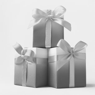 Modern Monotone Grey Ombre Wrapping Paper
